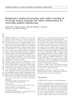 Real-time respiratory motion forecasting with online learning of recurrent neural networks for accurate targeting in externally guided radiotherapy