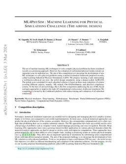 ML4PhySim : Machine Learning for Physical Simulations Challenge (The
  airfoil design)