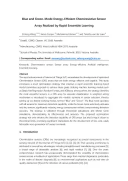 Blue and Green-Mode Energy-Efficient Chemiresistive Sensor Array
  Realized by Rapid Ensemble Learning