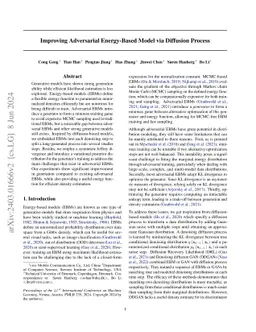 Improving Adversarial Energy-Based Model via Diffusion Process