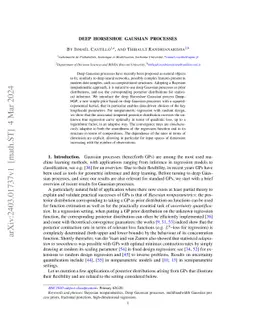 Deep Horseshoe Gaussian Processes