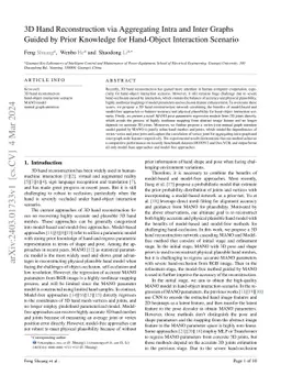 3D Hand Reconstruction via Aggregating Intra and Inter Graphs Guided by
  Prior Knowledge for Hand-Object Interaction Scenario