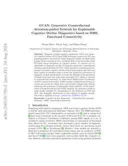 AFBT GAN: enhanced explainability and diagnostic performance for
  cognitive decline by counterfactual generative adversarial network