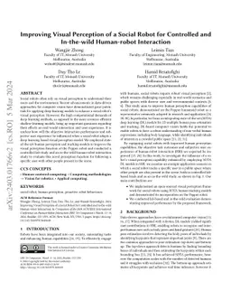 Improving Visual Perception of a Social Robot for Controlled and
  In-the-wild Human-robot Interaction