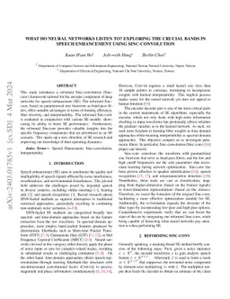 What do neural networks listen to? Exploring the crucial bands in Speech
  Enhancement using Sinc-convolution