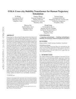 COLA: Cross-city Mobility Transformer for Human Trajectory Simulation