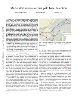 Map-aided annotation for pole base detection