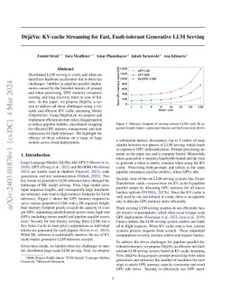 DéjàVu: KV-cache Streaming for Fast, Fault-tolerant Generative LLM
  Serving