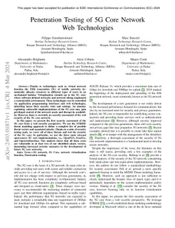 Penetration Testing of 5G Core Network Web Technologies