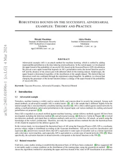Robustness bounds on the successful adversarial examples in probabilistic models: Implications from Gaussian processes