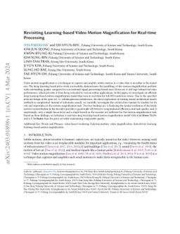 Revisiting Learning-based Video Motion Magnification for Real-time
  Processing