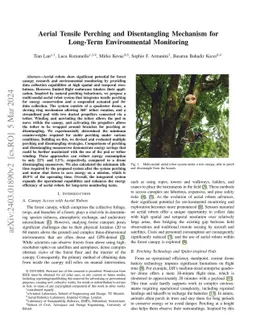 Aerial Tensile Perching and Disentangling Mechanism for Long-Term
  Environmental Monitoring