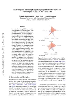 Analyzing and Adapting Large Language Models for Few-Shot Multilingual
  NLU: Are We There Yet?