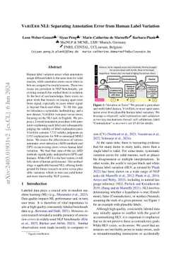 VariErr NLI: Separating Annotation Error from Human Label Variation