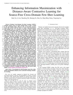 Enhancing Information Maximization with Distance-Aware Contrastive
  Learning for Source-Free Cross-Domain Few-Shot Learning