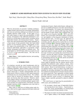 A robust audio deepfake detection system via multi-view feature