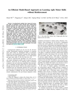 An Efficient Model-Based Approach on Learning Agile Motor Skills without
  Reinforcement
