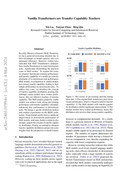 Improving the Downstream Performance of Mixture-of-Experts Transformers via Weak Vanilla Transformers