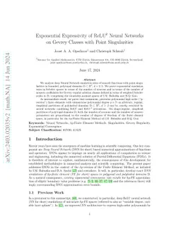 Exponential Expressivity of ReLU$^k$ Neural Networks on Gevrey Classes
  with Point Singularities