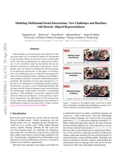 Modeling Multimodal Social Interactions: New Challenges and Baselines
  with Densely Aligned Representations
