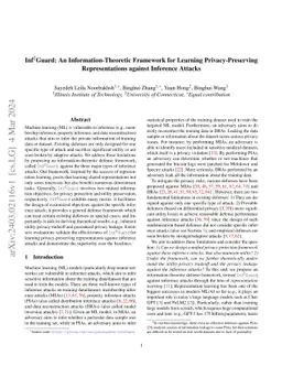Inf2Guard: An Information-Theoretic Framework for Learning
  Privacy-Preserving Representations against Inference Attacks