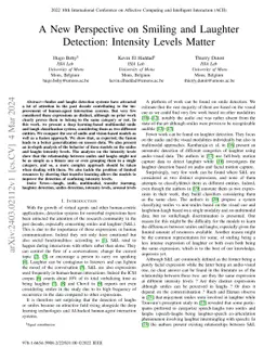 A New Perspective on Smiling and Laughter Detection: Intensity Levels
  Matter