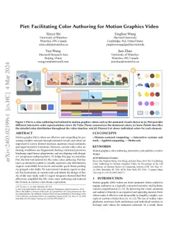 Piet: Facilitating Color Authoring for Motion Graphics Video