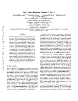 Policy Space Response Oracles: A Survey