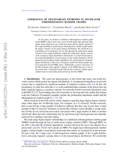 Emergence of Multivariate Extremes in Multilayer Inhomogeneous Random
  Graphs