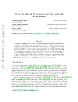 Birbal: An efficient 7B instruct-model fine-tuned with curated datasets