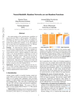 Neural Redshift: Random Networks are not Random Functions