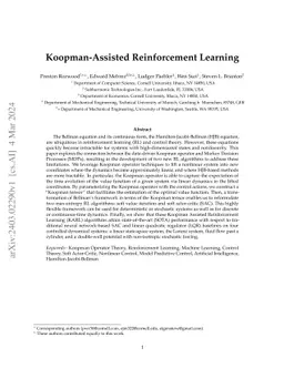 Koopman-Assisted Reinforcement Learning
