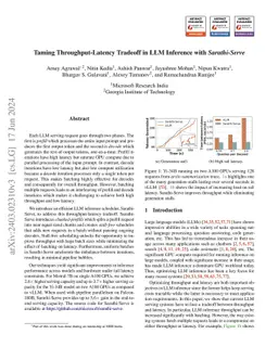 Taming Throughput-Latency Tradeoff in LLM Inference with Sarathi-Serve