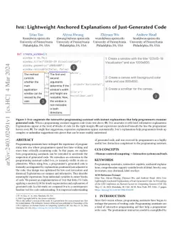 Ivie: Lightweight Anchored Explanations of Just-Generated Code