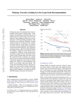 Wukong: Towards a Scaling Law for Large-Scale Recommendation