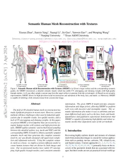 Semantic Human Mesh Reconstruction with Textures