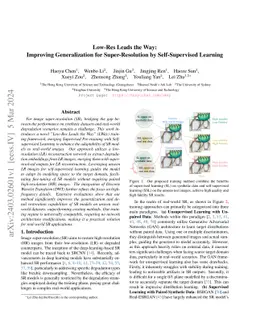 Low-Res Leads the Way: Improving Generalization for Super-Resolution by
  Self-Supervised Learning