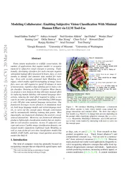 Modeling Collaborator: Enabling Subjective Vision Classification With
  Minimal Human Effort via LLM Tool-Use