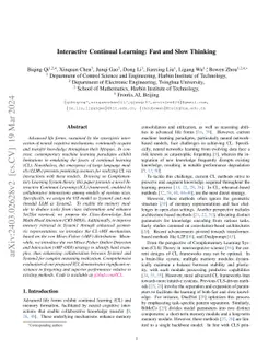 Interactive Continual Learning: Fast and Slow Thinking