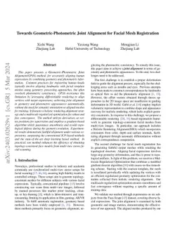 Towards Geometric-Photometric Joint Alignment for Facial Mesh Registration