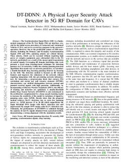 DT-DDNN: A Physical Layer Security Attack Detector in 5G RF Domain for CAVs