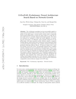 G-EvoNAS: Evolutionary Neural Architecture Search Based on Network
  Growth