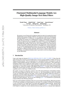 Finetuned Multimodal Language Models Are High-Quality Image-Text Data
  Filters