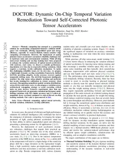 DOCTOR: Dynamic On-Chip Temporal Variation Remediation Toward
  Self-Corrected Photonic Tensor Accelerators