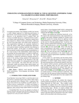 Enhancing Generalization in Medical Visual Question Answering Tasks via
  Gradient-Guided Model Perturbation