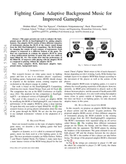 Fighting Game Adaptive Background Music for Improved Gameplay