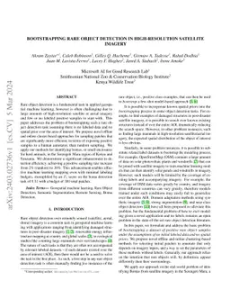 Bootstrapping Rare Object Detection in High-Resolution Satellite Imagery