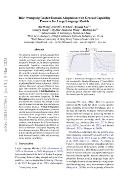 Role Prompting Guided Domain Adaptation with General Capability Preserve
  for Large Language Models