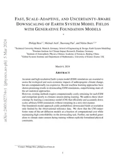 Fast, Scale-Adaptive, and Uncertainty-Aware Downscaling of Earth System Model Fields with Generative Machine Learning
