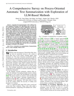 A Comprehensive Survey on Process-Oriented Automatic Text Summarization with Exploration of LLM-Based Methods